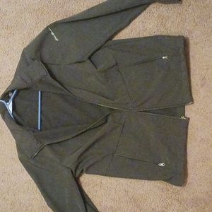 Dark Grey Zip-Up Eddie Bauer Jacket with pockets
